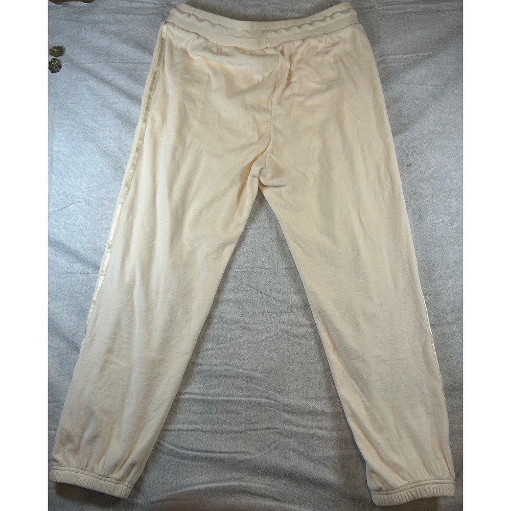 Adidas Originals Women Slim Jogger Pants Wonder White Velour‎ Size XL New w/tags - Picture 3 of 7